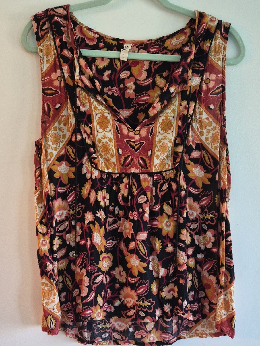 Spell & The Gypsy Collective Lolita Sleeveless Blouse in the Rust floral print